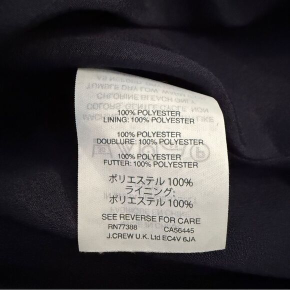 J. Crew Navy Velour Spaghetti Strap Peplum Top - Picture 5 of 6